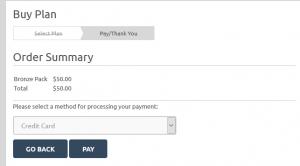 payment screen