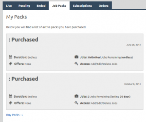 purchase job pack